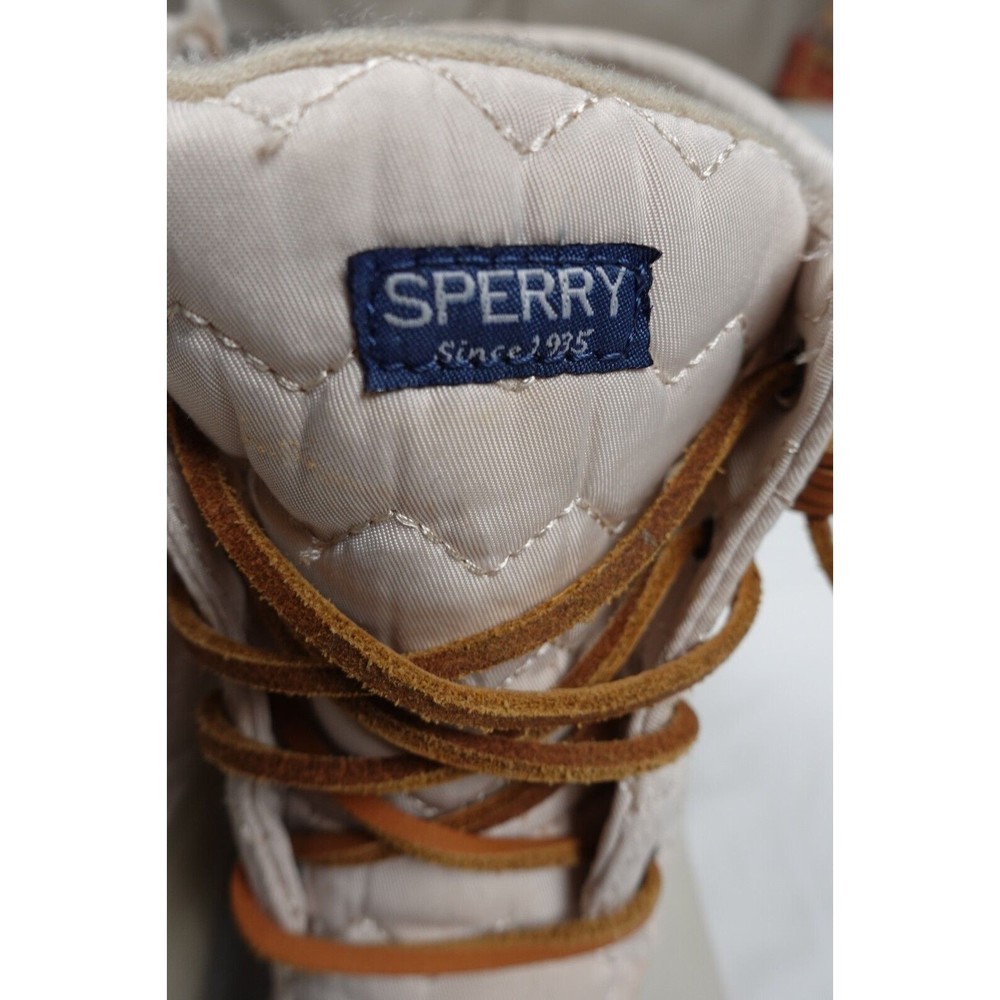 Sperry Saltwater White Pearl Quilted Duck Boots Size 6M US - Picture 2 of 8